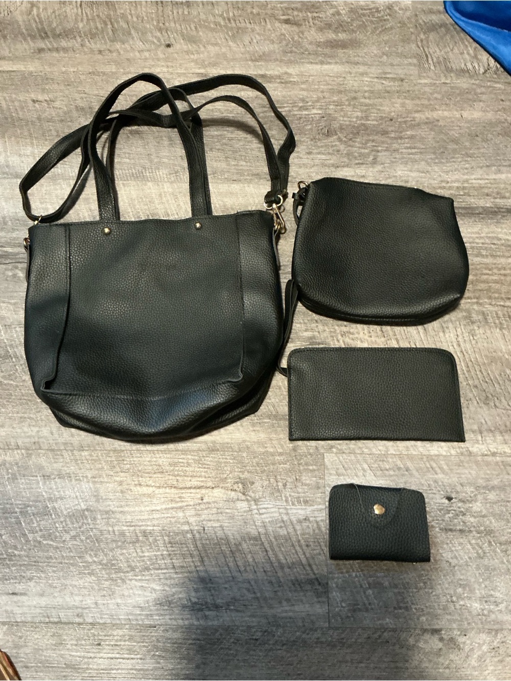 Everyday Black Women's Tote Set with Matching Accessories